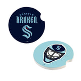Evergreen Seattle Kraken Car Coaster Set, 2pc