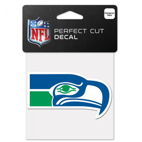 Seattle Seahawks Retro Perfect Cut Decal 4" x 4"