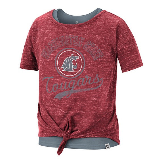 Colosseum Crimson Youth Girls 2 Layer Tee Cougarwear