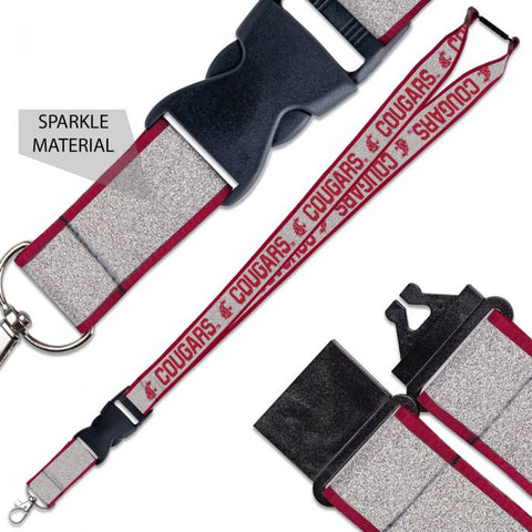 WASHINGTON COUGARS GLITTER LANYARD
