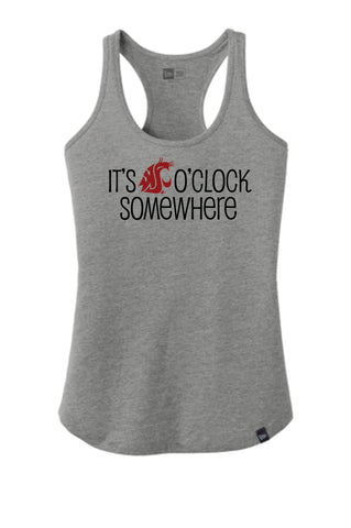 It's Coug O'Clock Somewhere Womens Grey Tank