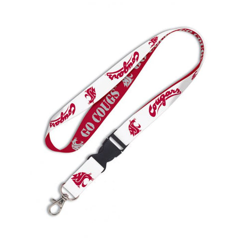 WASHINGTON STATE COUGARS DOUBLE SIDED LANYARD