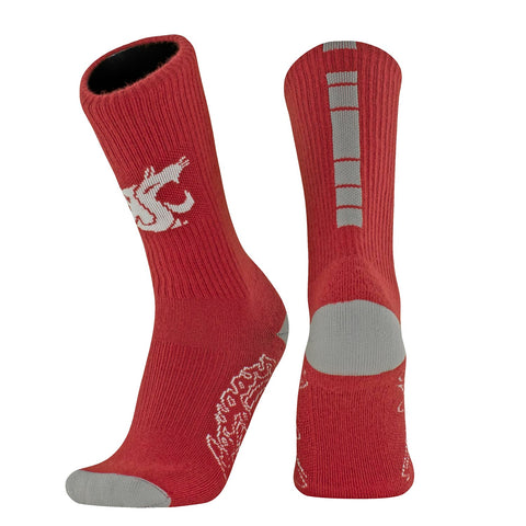 TCK Comfort Mid-Calf WSU Crimson Socks