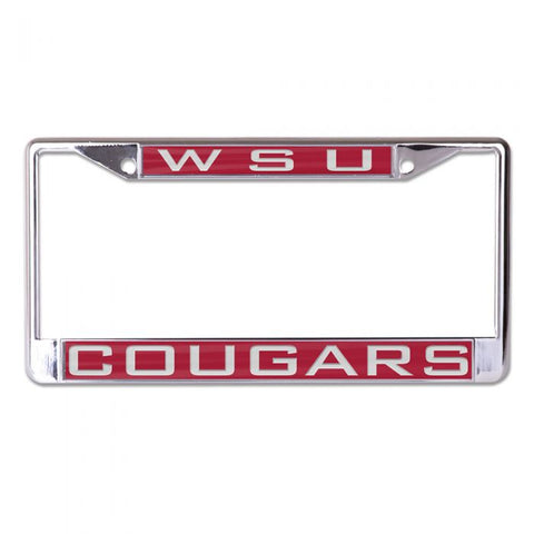 WSU Cougars Crimson Metal License Plate Frame