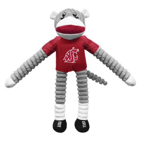 WSU Team Sock Monkey Pet Toy