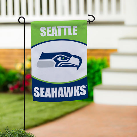 Evergreen Seattle Seahawks Suede Garden Flag