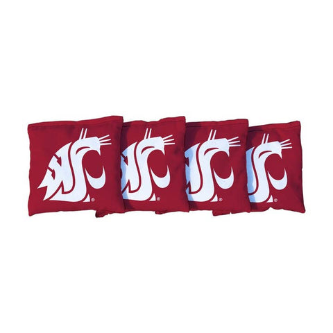 Skips Garage Crimson Washington State University Corn Hole bag set (4)