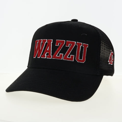 League Washington State Black Corduroy Roadie Hat with "Wazzu"