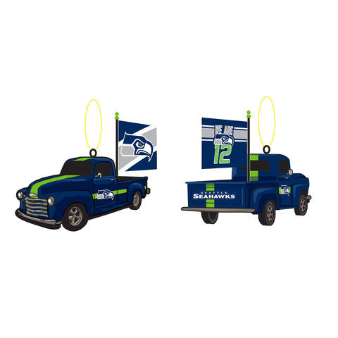 Evergreen Seattle Seahawks Mini Tabletop Rally Truck Ornament