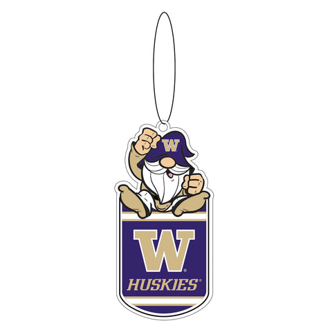 Evergreen University of Washington Gift Tag Ornament, Gnome Fan