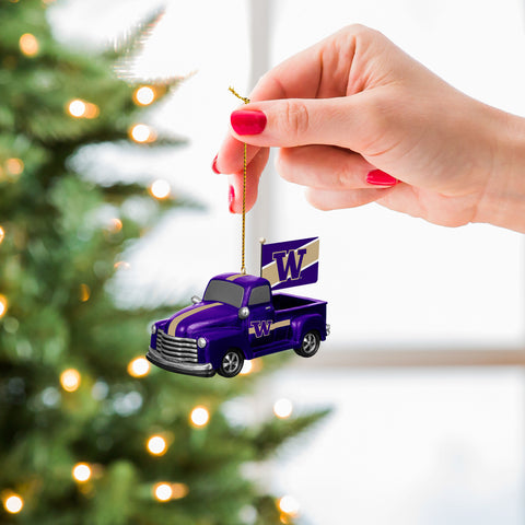 Evergreen University of Washington Rally Truck Ornament