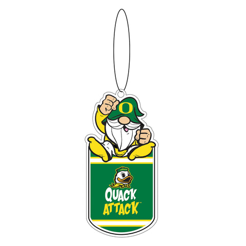 Evergreen University of Oregon Gift Tag Ornament, Gnome Fan