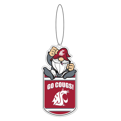 Evergreen Washington State University Gift Tag Ornament, Gnome Fan