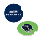 Evergreen Seattle Seahawks Car Coaster Set, 2pc
