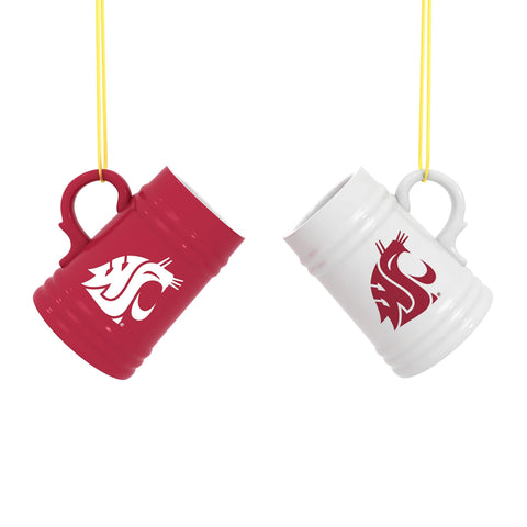Evergreen Washington State University Ceramic Mini Stein, 3oz, set of 2