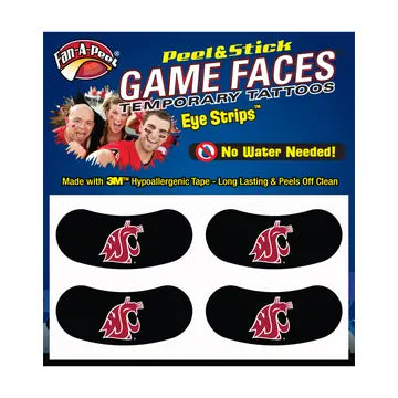 Gamefaces Washington State University Eye Black Face Sticker Pack