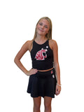 Zoozatz Black WSU Flowy Skort