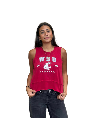 Zoozatz Washington State University Flowy Crimson Tank