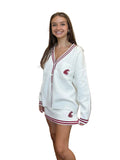 ZooZatz Washington State White Vic Cardigan