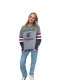 Colosseum Womens Bon Appetite Gray Crewneck