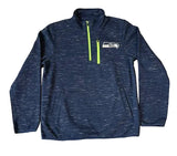 Seattle Seahawks Unisex Navy Distressed 1/4 Zip