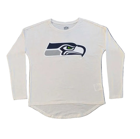 Seattle Seahawks Youth White Long Sleeve Tee