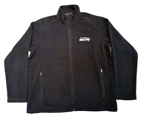 Seattle Seahawks Mens Black Full Zip Fleece Jacket