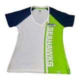 Seattle Seahawks Womens Tri-Colored V-neck Tee