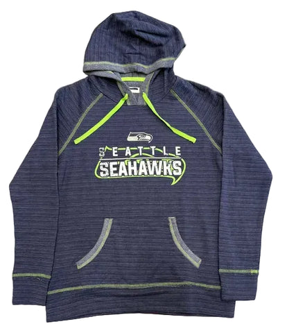 Seattle Seahawks Women's Navy Distressed Lightweight Hoodie