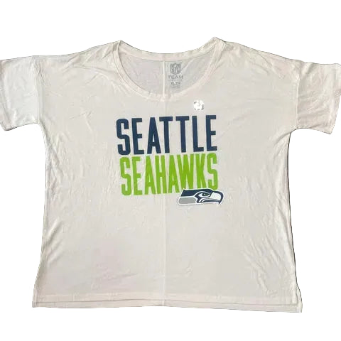 Seattle Seahawks Women's White Scoop Tee