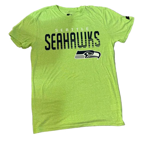 Seattle Seahawks Men's Neon Green Fade Letter Tee