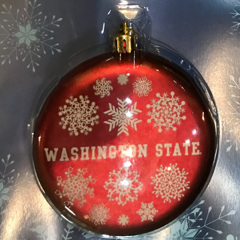 Washington State Crimson Snowflake Ornament