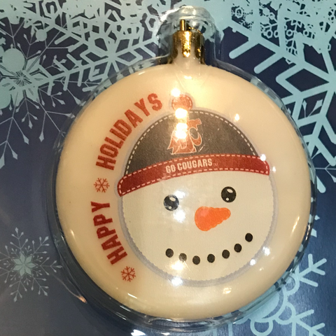 Happy Holidays WSU Snowman Ornament