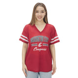 Zoozatz Womens Washington State Crimson Mesh Jersey Tee