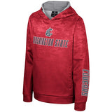 Youth Crimson Washington State Hoodie with Cougars On Sleeve