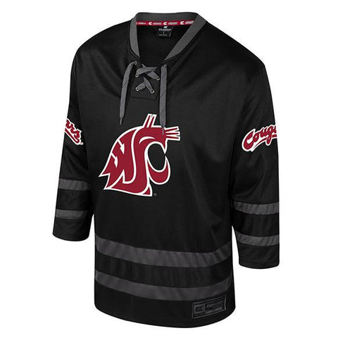 Colosseum Mens Black WSU On The Ice Hockey Jersey