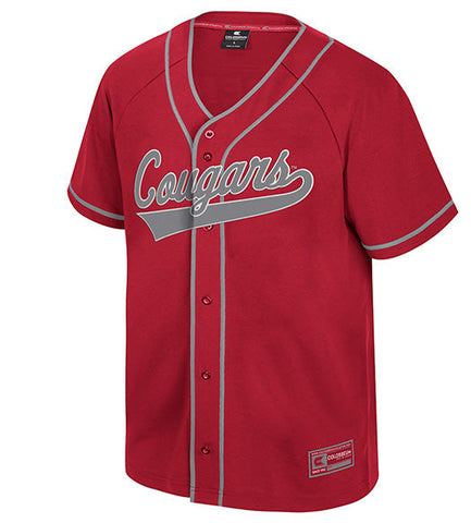 Colosseum Mens Crimson Baseball Jersey