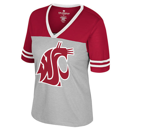 Colosseum Womens Second Choice Short Sleeve V-neck