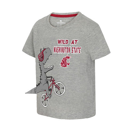 Colosseum Washington State Toddler Gray Wild Dino Short Sleeve