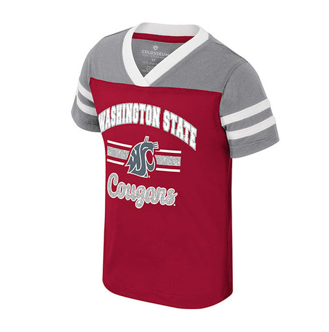Colosseum Washington State Toddler Crimson Janelle Short Sleeve Tee