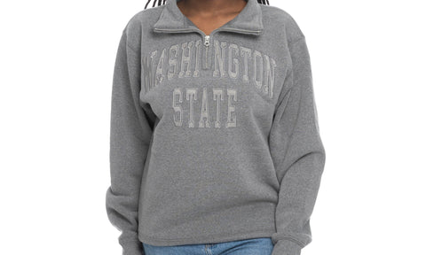 Zoozatz Unisex Gray on Gray 1/4 Zip