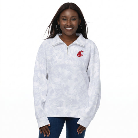 Zoozatz Washington State White Camo 1/4 Zip