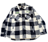 Seattle Seahawks Black/White Plaid Fleece Jacket