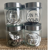 "Pin Me Down" Glass Bobby Pins jar