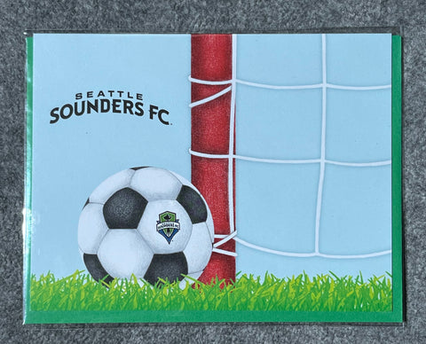 Seattle Sounders Ball and Goal Card