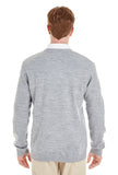 Mens Gray v-neck Embroidered Sweater