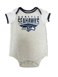 Seattle Seahawks Heathered Gray Onesie W/ Logo