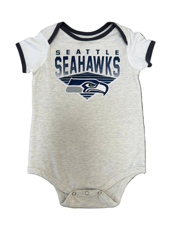 Seattle Seahawks Heathered Gray Onesie W/ Logo