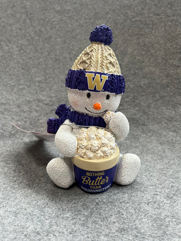 UW Ceramic "Nothing Butter Than Washington" Snowman