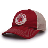 Washington State University Crimson Circle Patch Trucker Hat